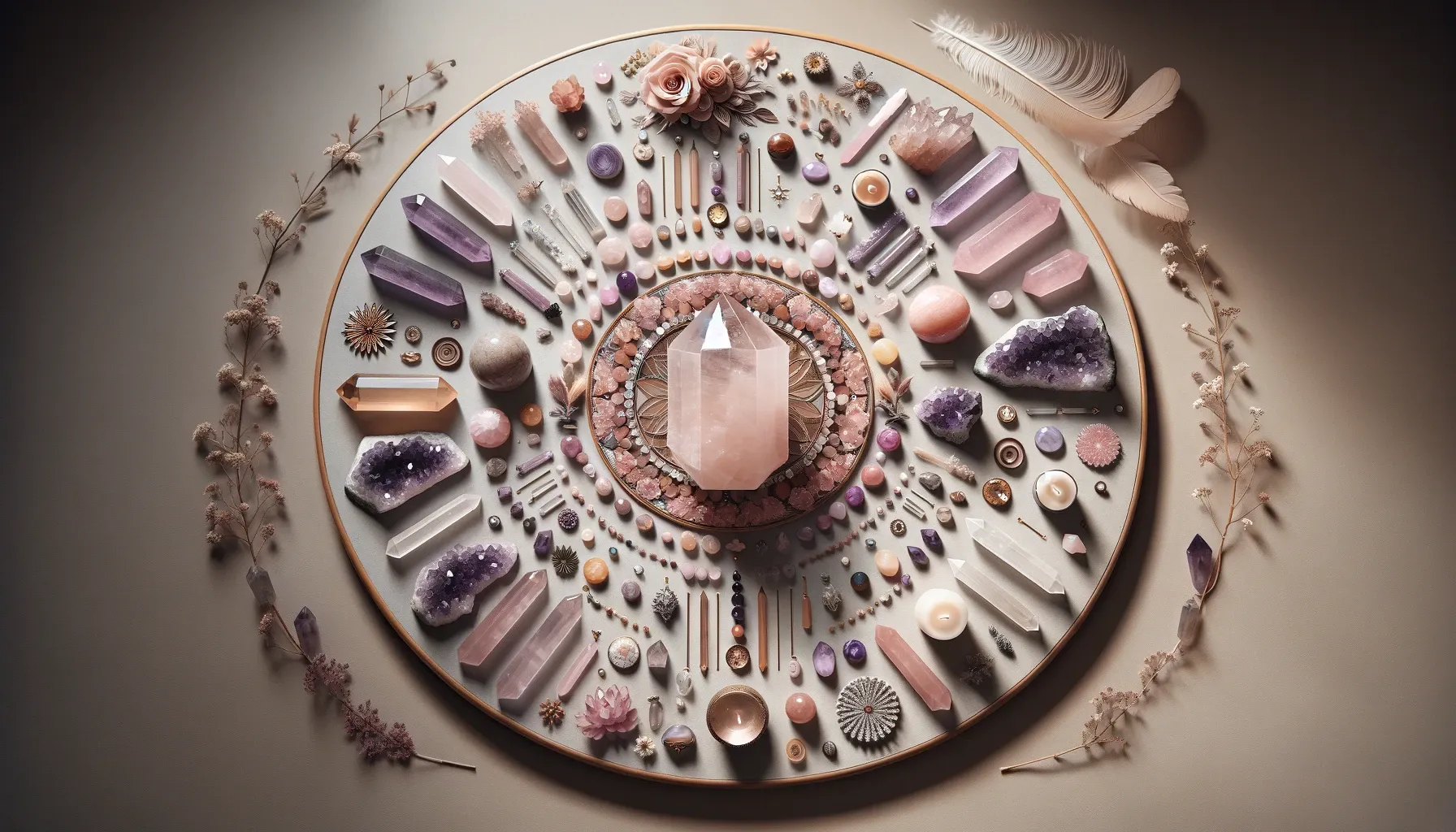 article photo for Exploring the Power of Crystal Grids: Incorporating Rose Quartz into Your Layout