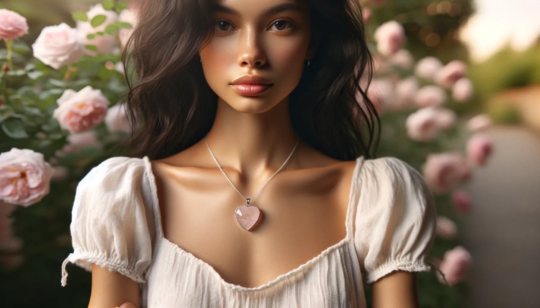 article photo for Wearing Your Heart on Your Chest: The Beauty and Meaning of Rose Quartz Heart Necklaces
