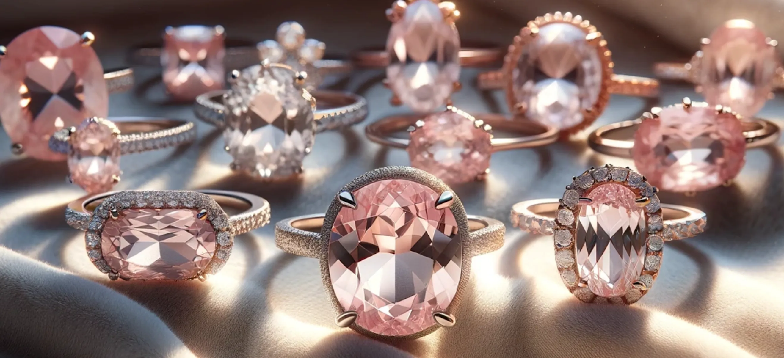 rose quartz rings